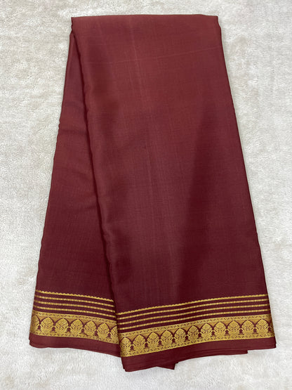 Pure crepe Mysore silk saree 136451 (100 GSM)