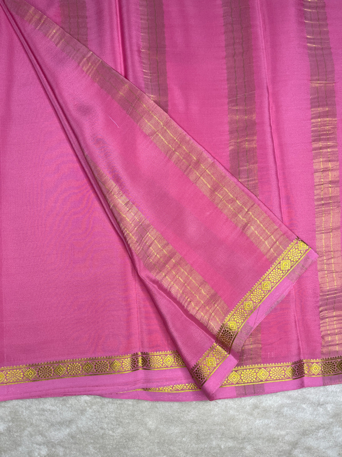 Pure crepe Mysore silk saree-120 gsm(1104002)