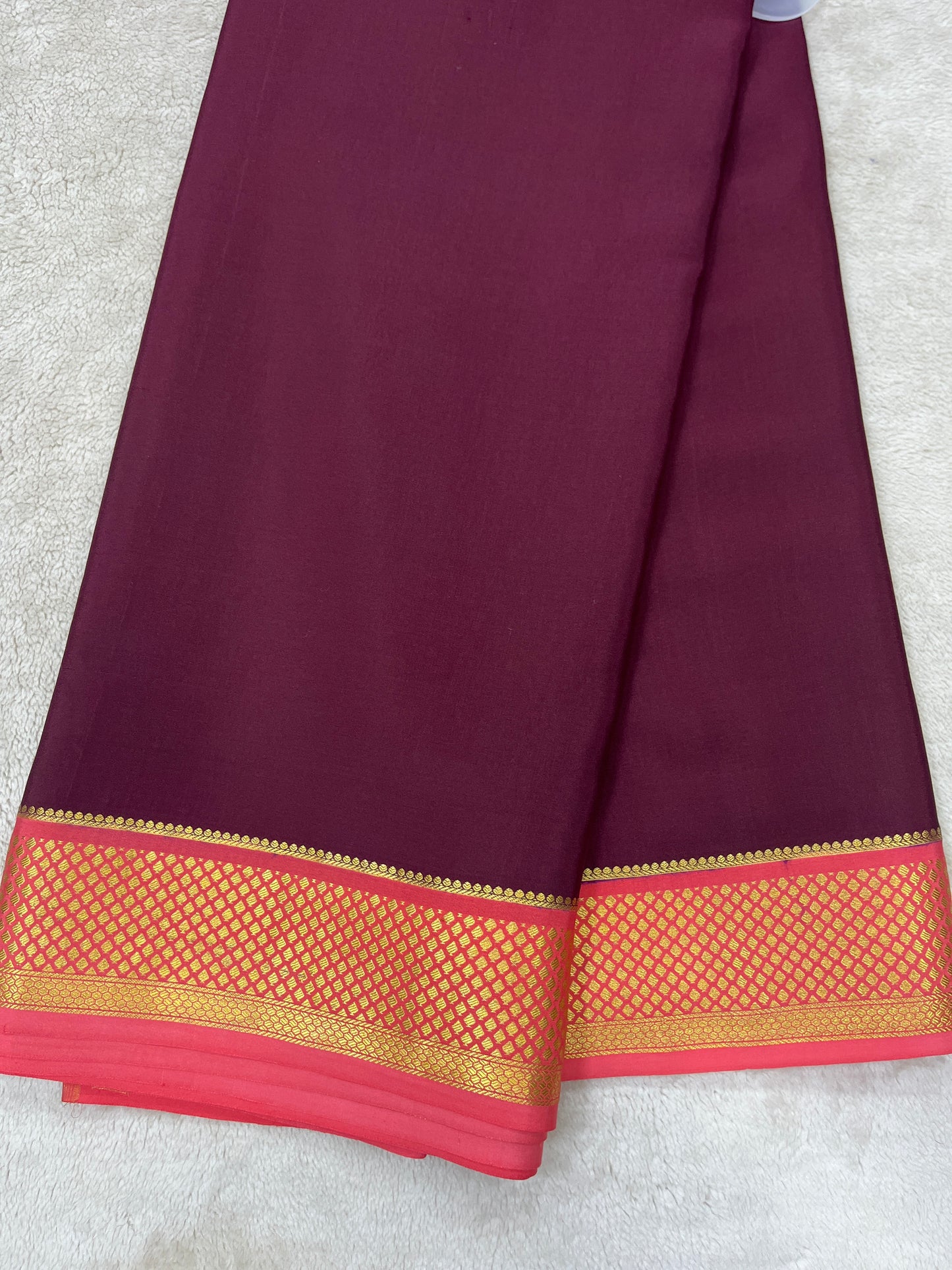 Pure crepe Mysore silk-Honey Partly Pallu(16274306)
