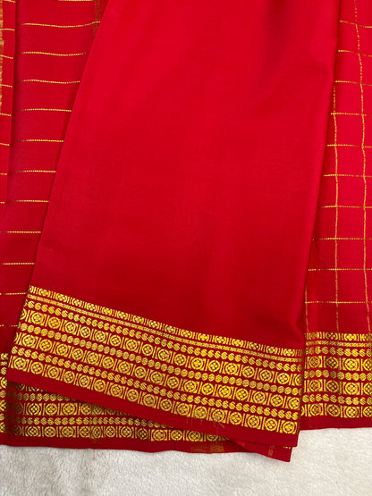 Pure Mysore silk-checks Rudraksha (1438399)