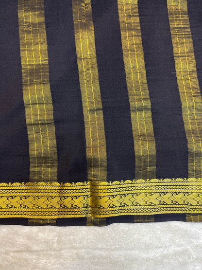 Pure Crepe Mysore Silk Saree-120 GSM(1100608)
