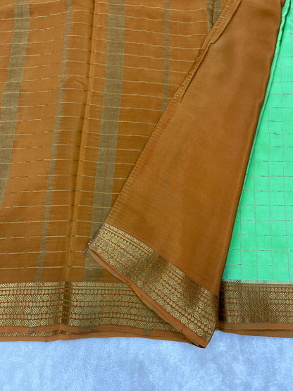Sliver base zari Mysore silk sarees