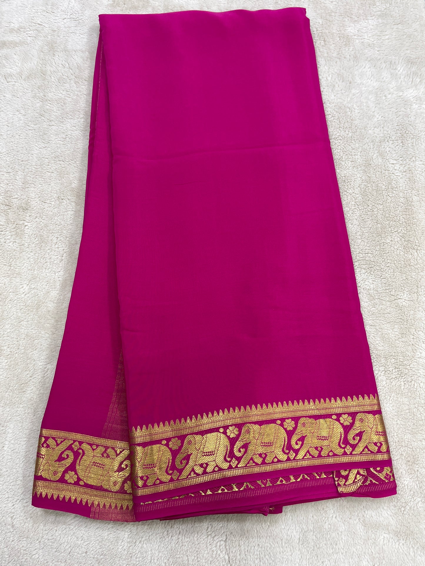 Sliver Based zari Pure Mysore Silk Saree