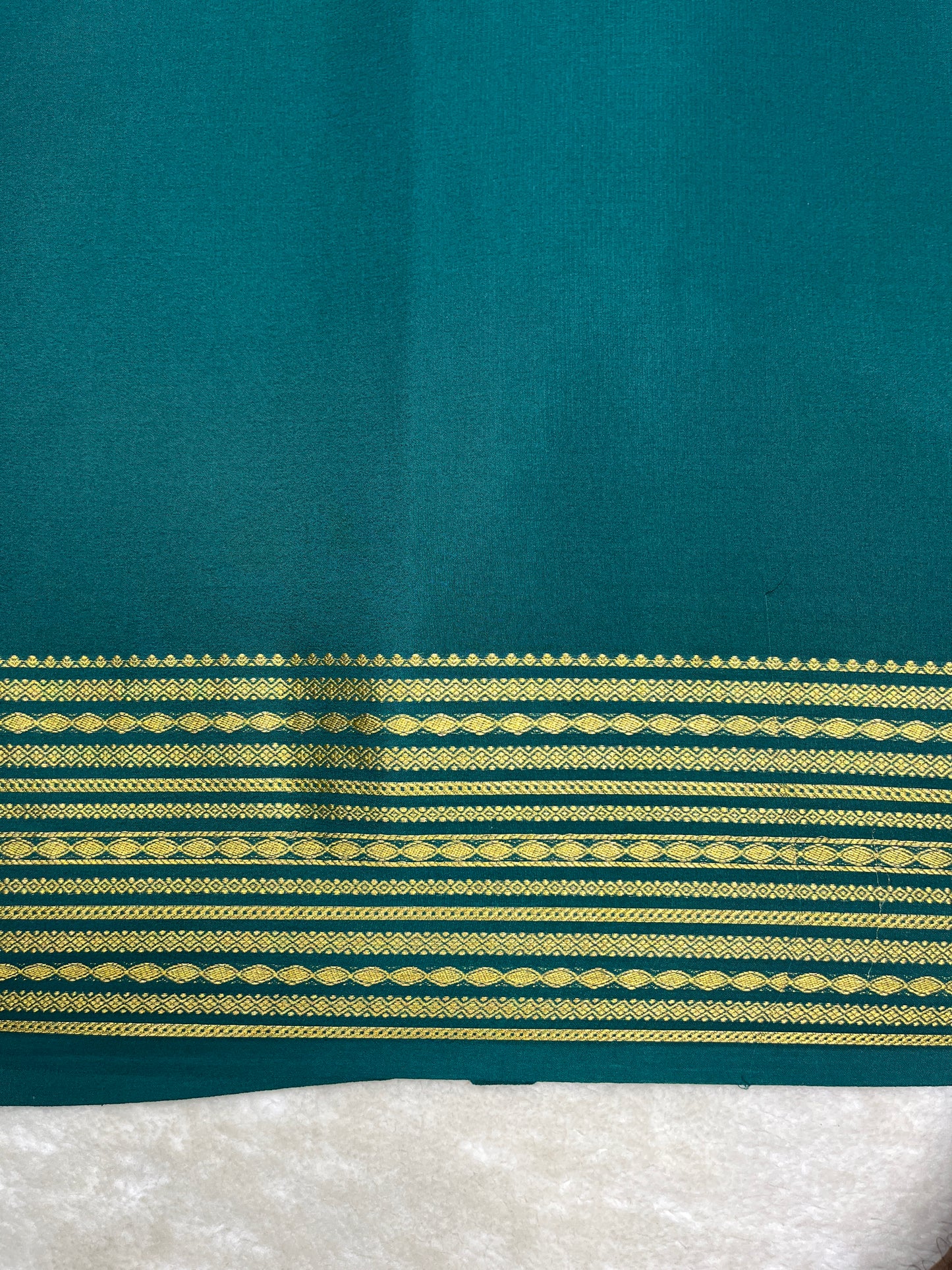 Pure crepe Mysore silk - Gatti border- (1104902)