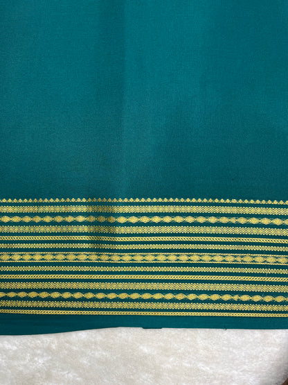 Pure crepe Mysore silk - Gatti border- (1104902)