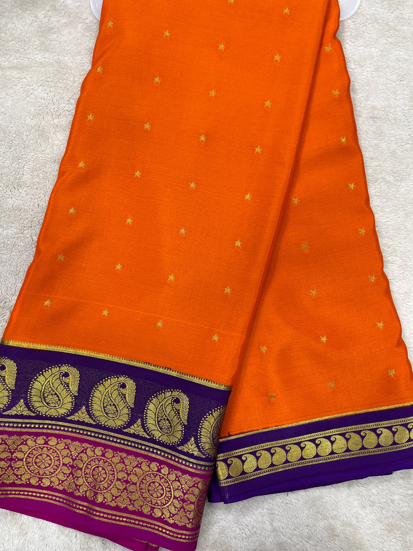 Pure crepe Mysore silk KSIC Mango(1101801)