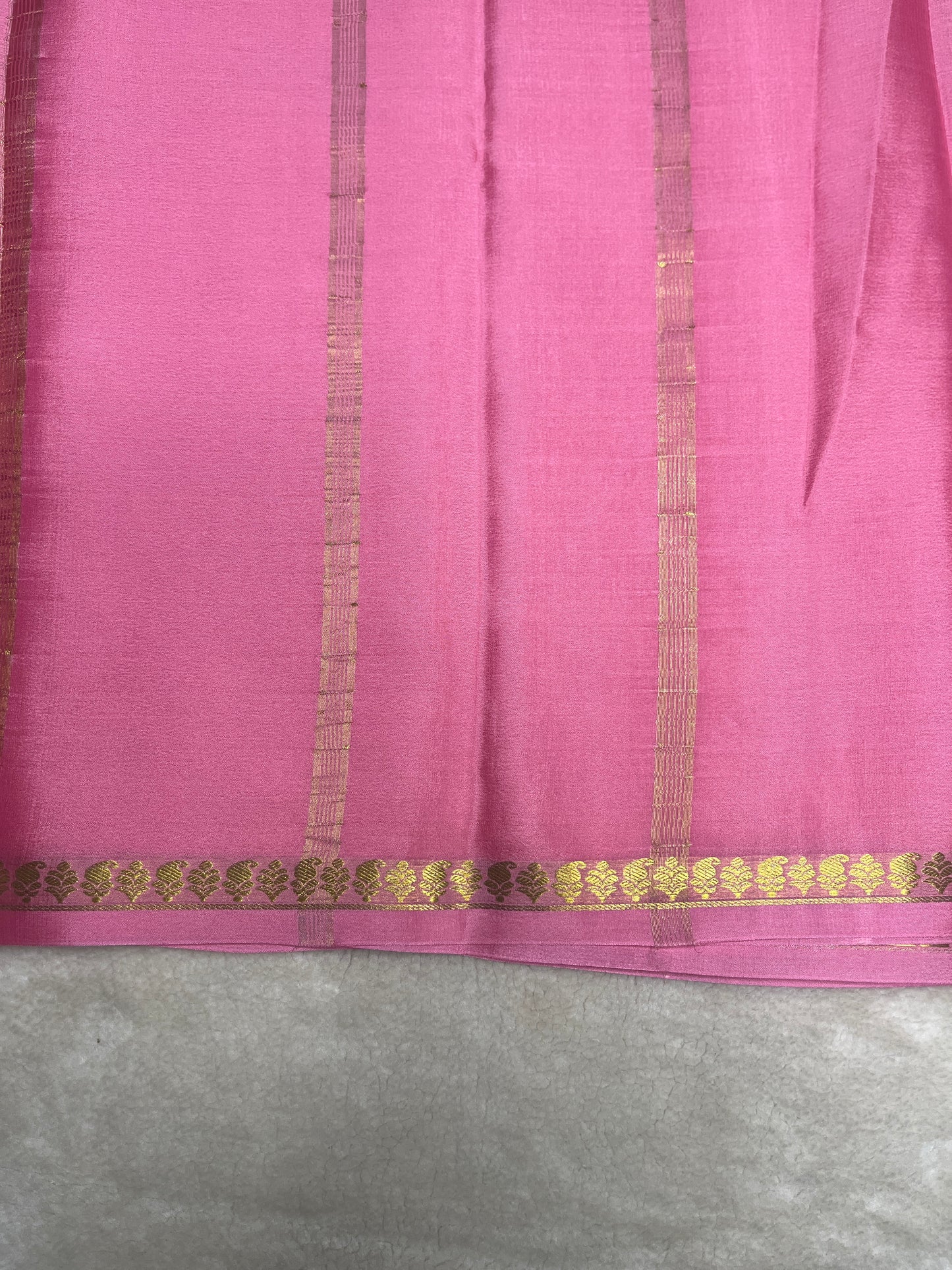 Pure crepe Mysore silk saree-70Gsm piping self(1103603)