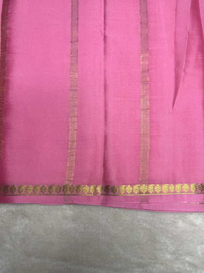 Pure crepe Mysore silk saree-70Gsm piping self(1103603)
