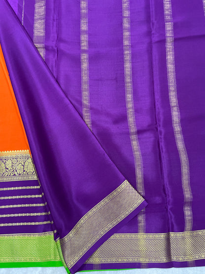 Pure Crepe Mysore Silk 3D contrast - 2637794