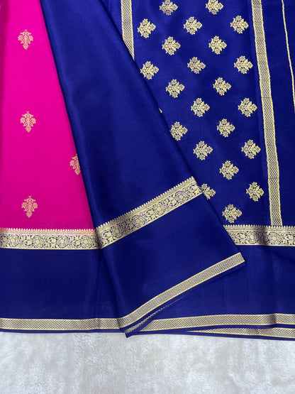 Pure Crepe Mysore Silk Bentex contrast - 2637792