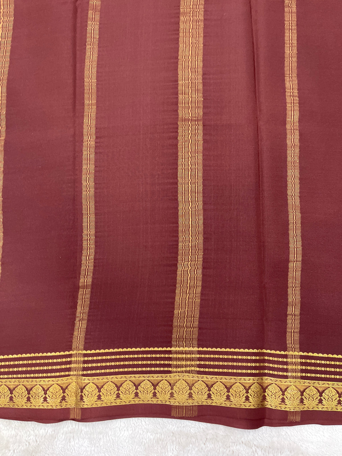 Pure crepe Mysore silk saree 136451 (100 GSM)