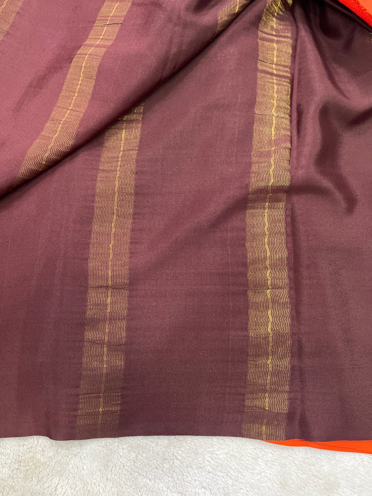 Pure crepe Mysore silk- Plain Brocade(1106503)