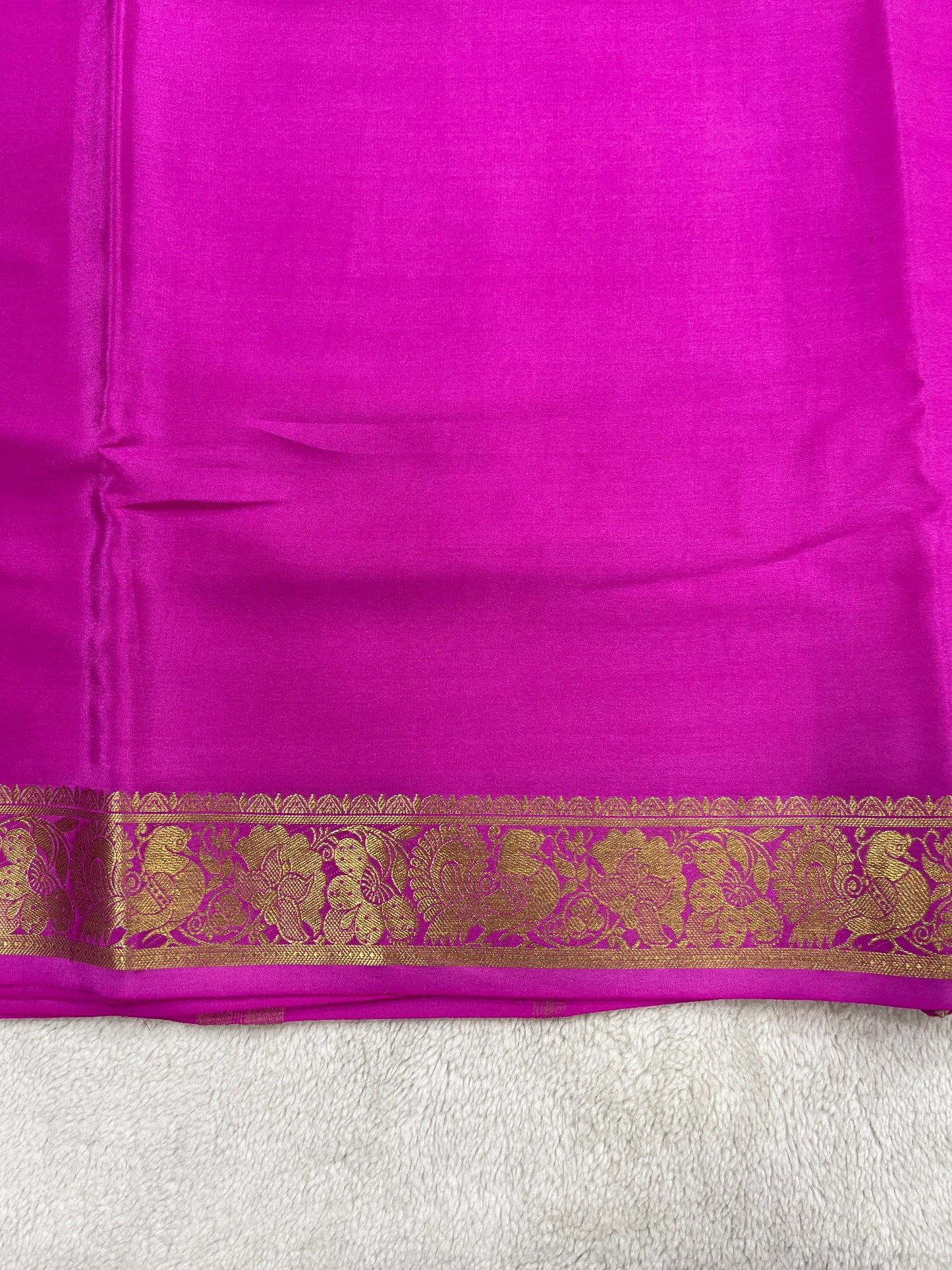 Silver based zari Pure Mysore silk Saree