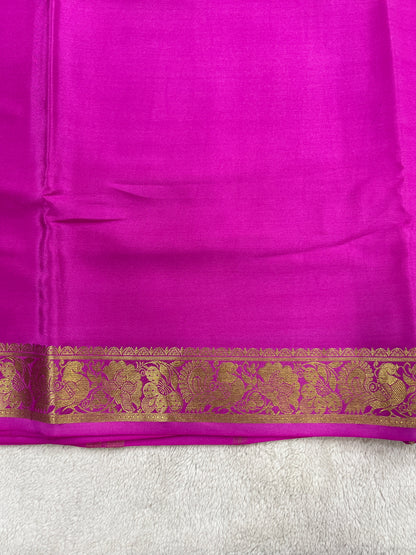 Silver based zari Pure Mysore silk Saree