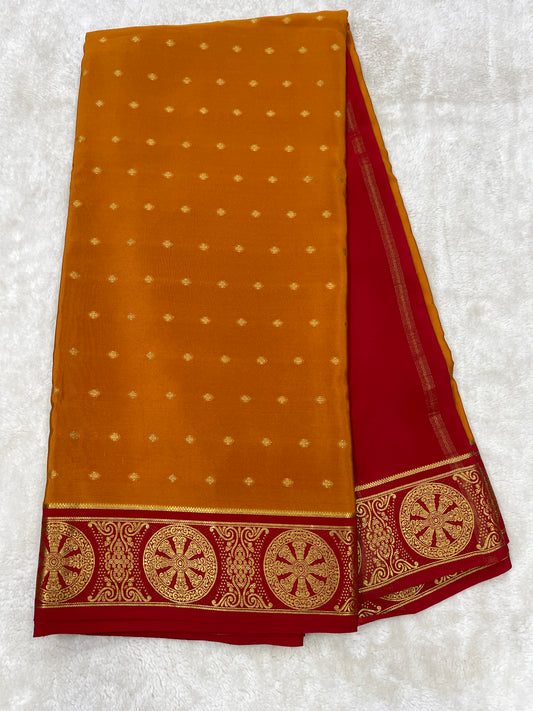 Sliver base Mysore silk saree