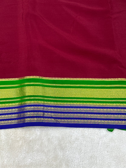 Silver Based Zari Pure Mysore Silk Saree