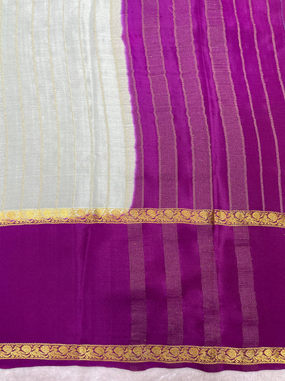 Pure crepe Mysore silk saree 1111801 (60gsm)