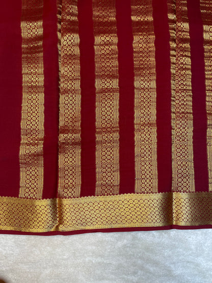 Pure Crepe Mysore Silk Saree-120 GSM(16271504)