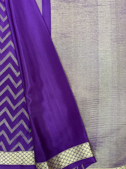 Pure Crepe Mysore Silk brocade - 1145311