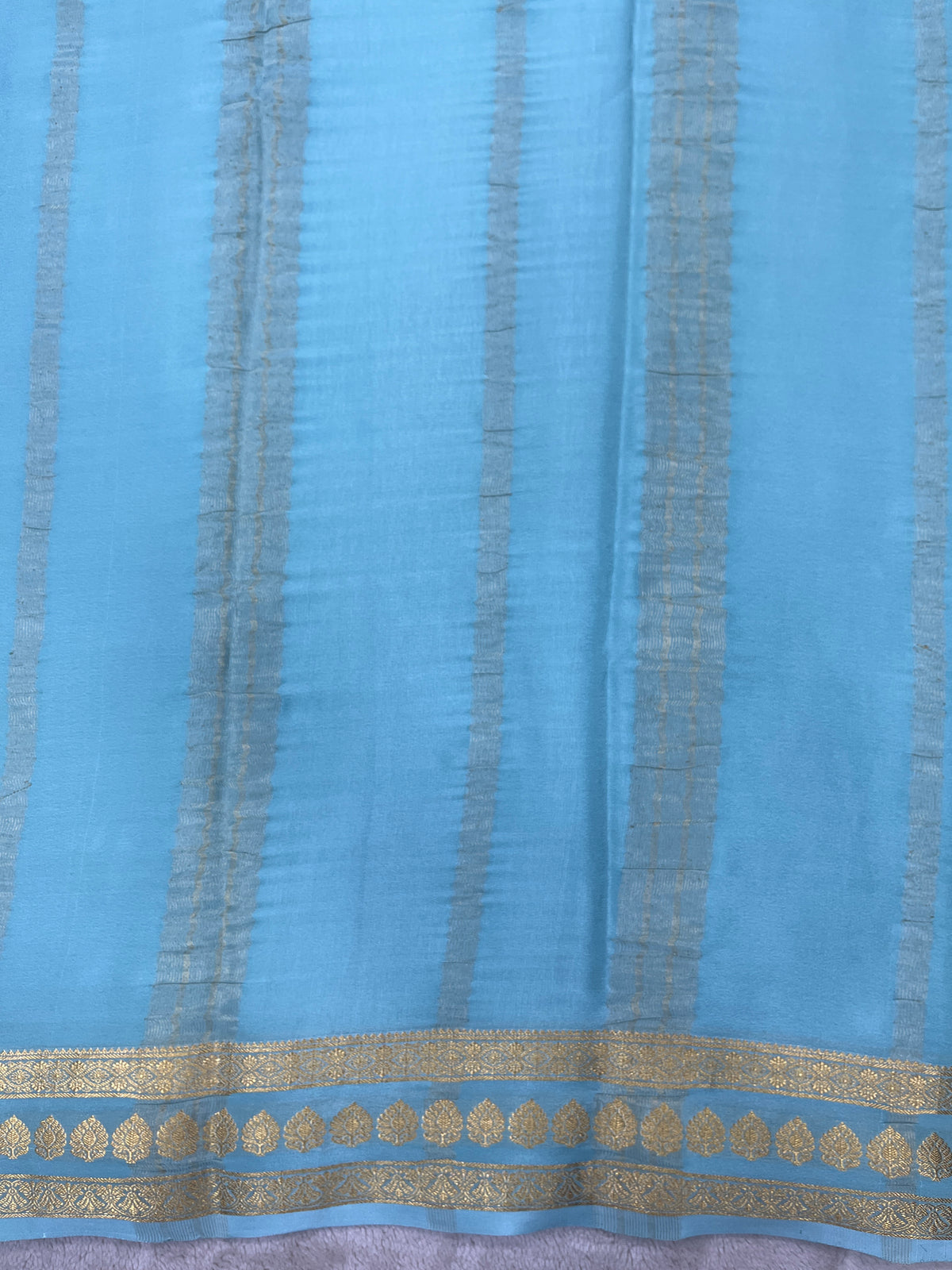 Pure crepe Mysore silk saree 136451 (100 GSM)
