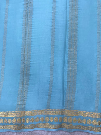 Pure crepe Mysore silk saree 136451 (100 GSM)