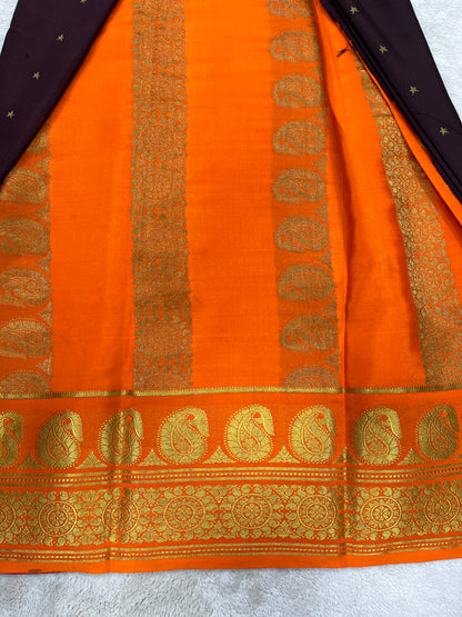 Pure Crepe Mysore silk KSIC Mango(1101801)