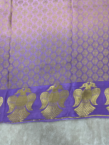 Pure Crepe Mysore Silk garuda border - 1549113