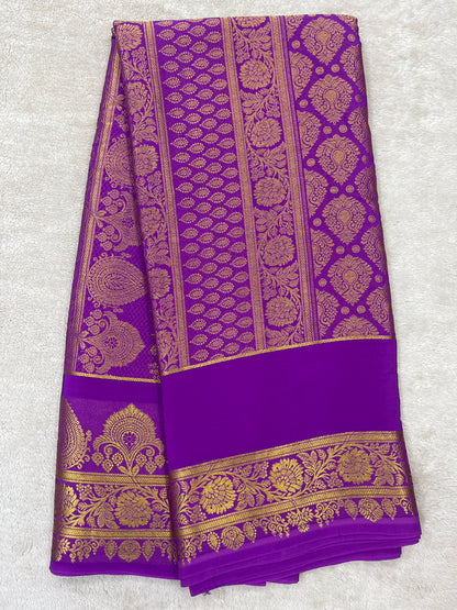 Pure  Mysore silk saree 1463631 ( 1250 GSM)