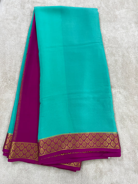 Sliver Based zari Pure Mysore Silk Saree