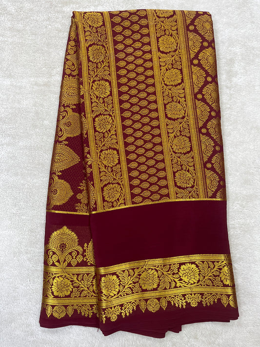 Pure Mysore silk saree 1463631 (150 GSM)