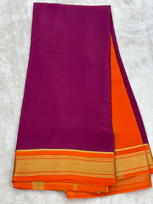 Sliver Based zari Pure Mysore Silk Saree