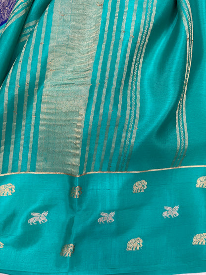 Pure crepe Mysore silk-Kad/Cow/Bor(15230701)