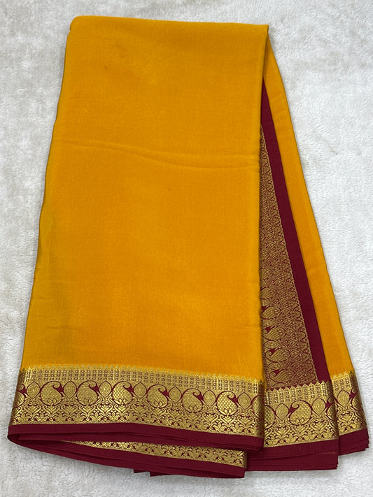 Sliver Based zari Pure Mysore Silk Saree