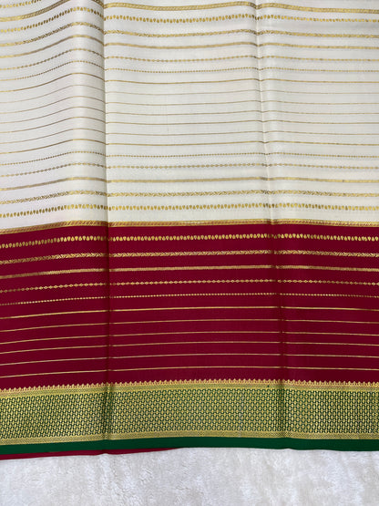 Pure Crepe Mysore Silk Bentex checks butta contrast - 2637795