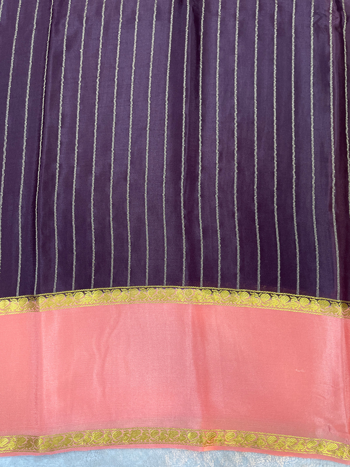 Pure crepe Mysore silk saree 1111801 (60gsm)