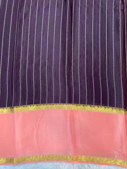 Pure crepe Mysore silk saree 1111801 (60gsm)
