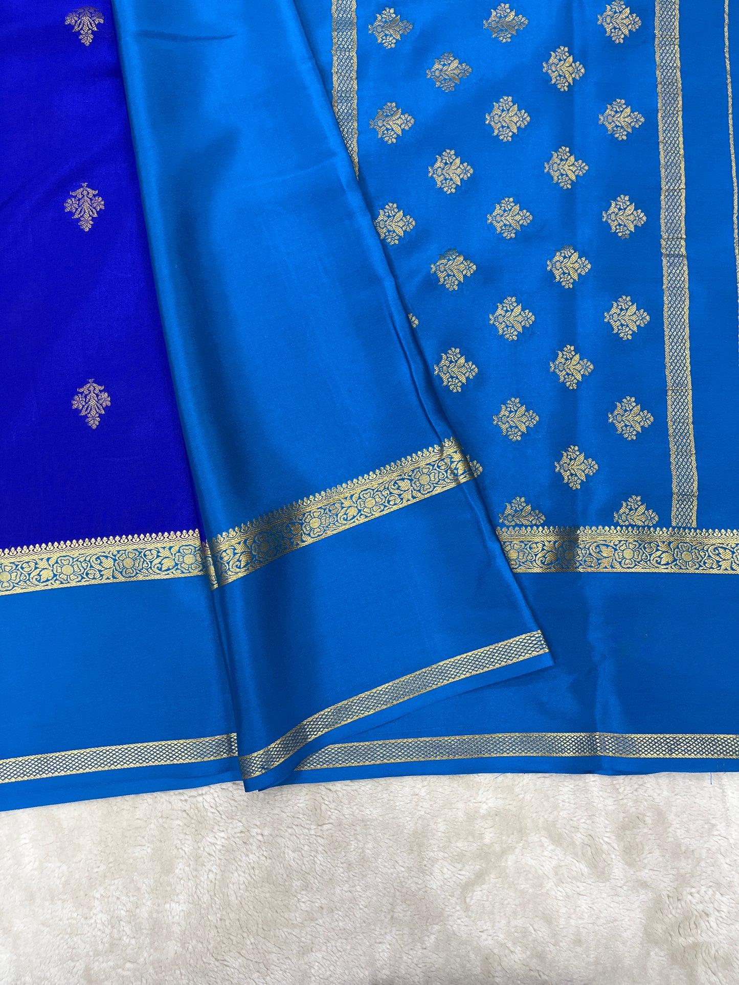 Pure Crepe Mysore Silk Bentex contrast - 2637792