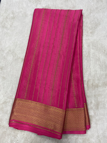 Pure Crepe Mysore Silk Dt strips - 1145306