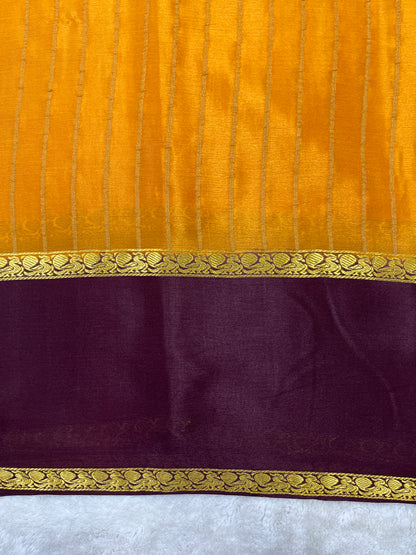 Pure crepe Mysore silk saree 1111801 (60gsm)