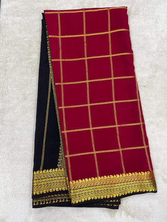 Pure Mysore Silk-Big Checks- 120GSM (1462531)