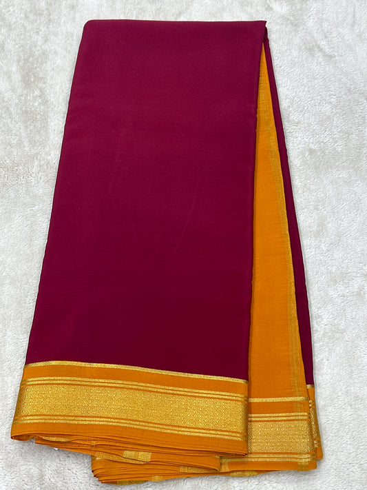 Sliver Based Zari Pure Mysore Silk Saree