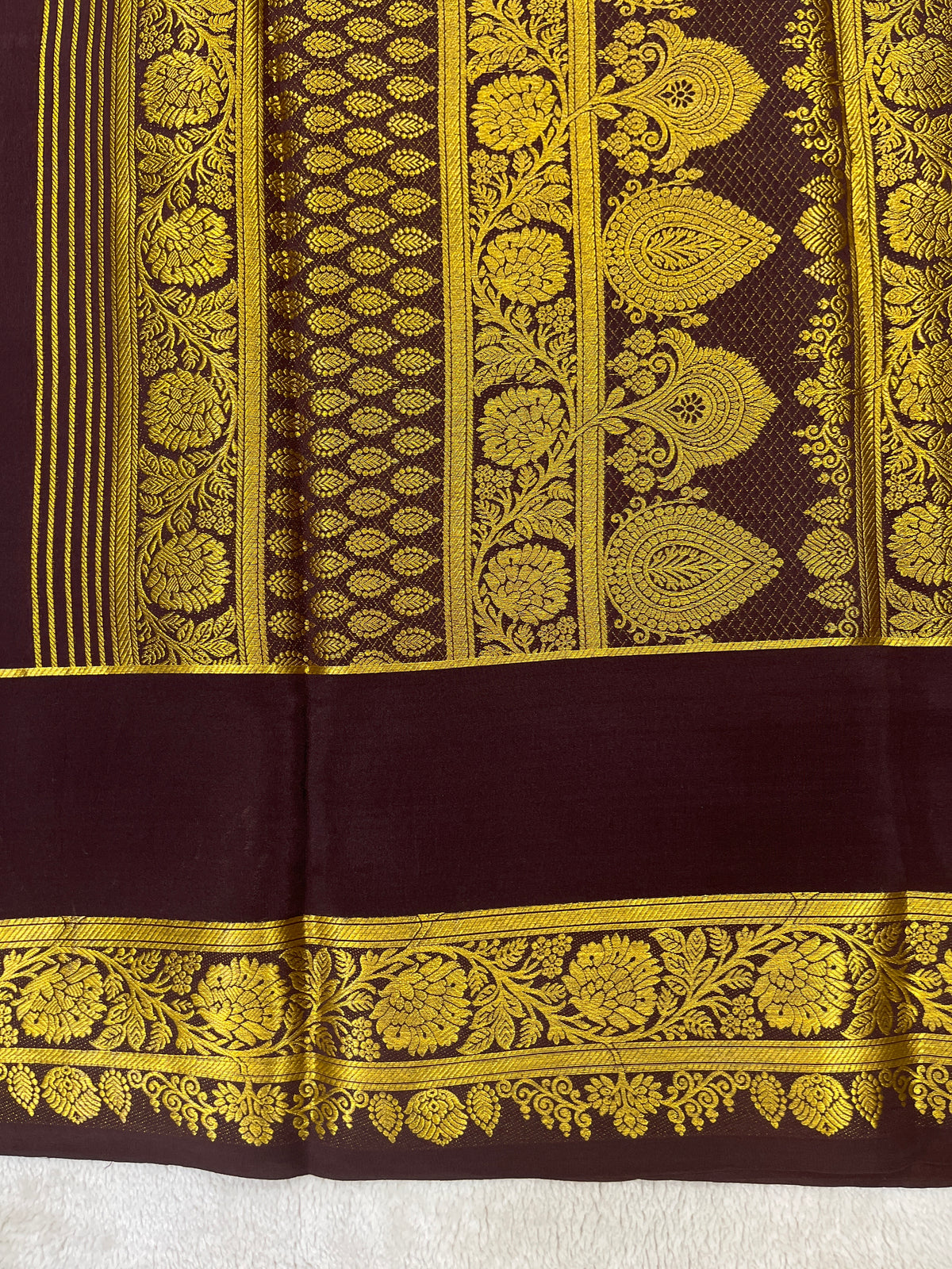 Pure  Mysore silk saree 1463631 ( 150 GSM )