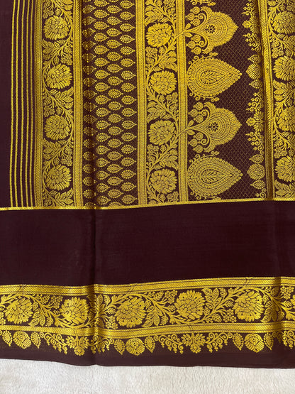 Pure  Mysore silk saree 1463631 ( 150 GSM )