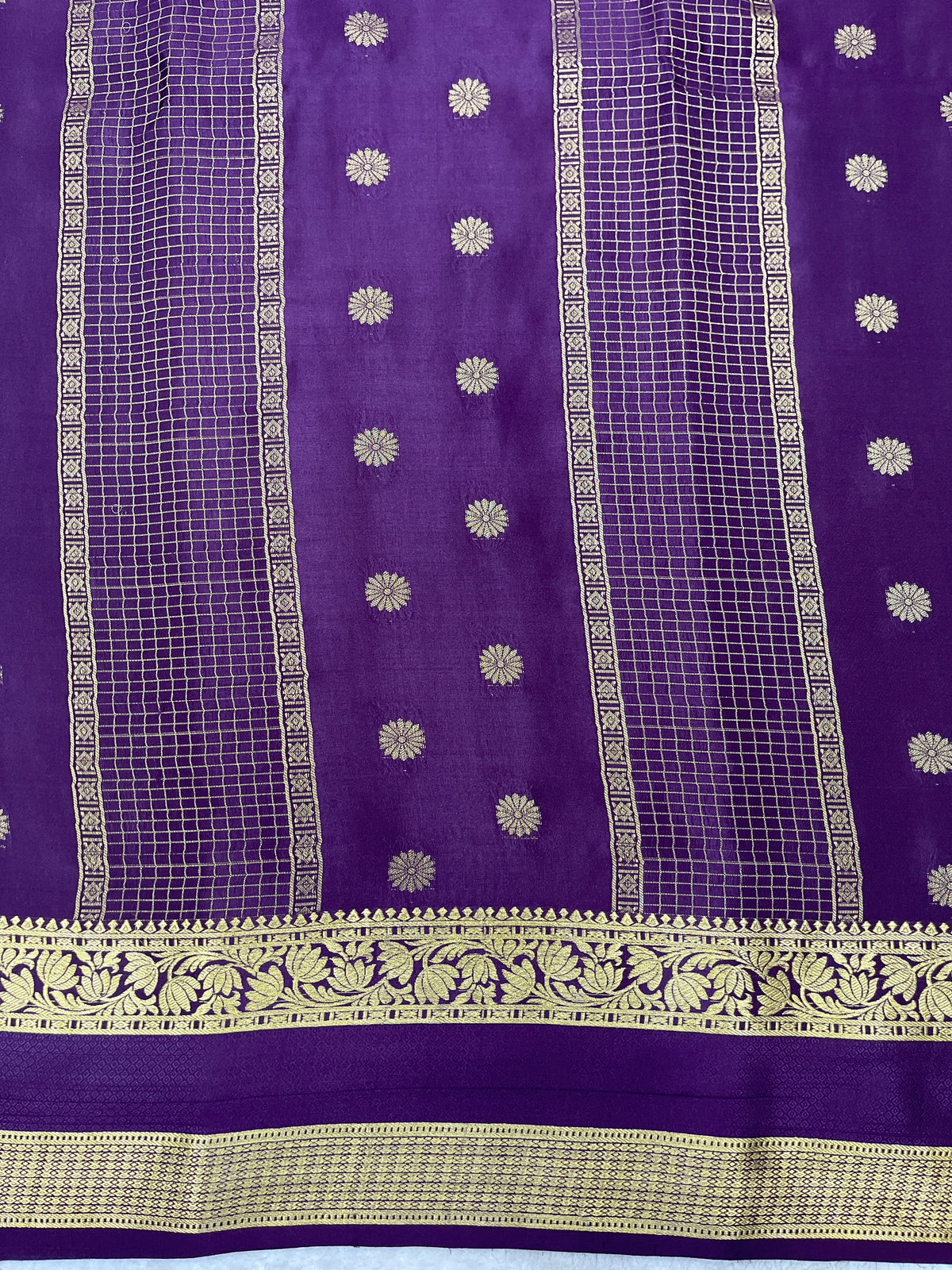 Pure crepe Mysore silk saree 12105001 (120gsm)