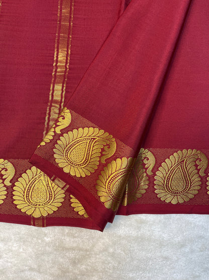 Pure Crepe Mysore Silk Saree-120 GSM(15112603)