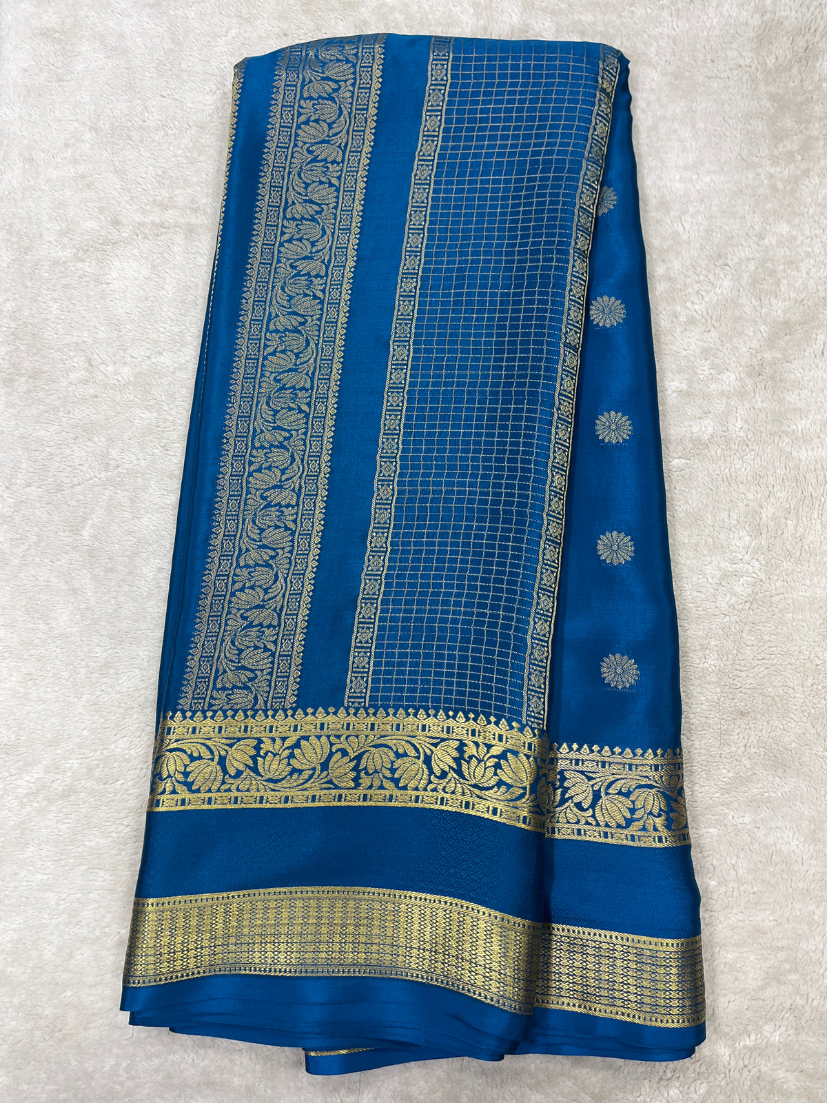 Pure crepe Mysore silk saree 12105001 (120gsm)