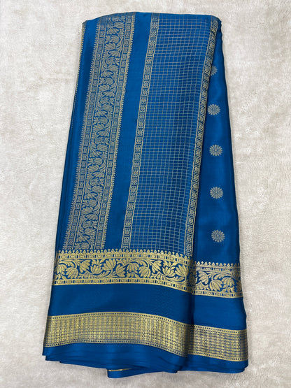 Pure crepe Mysore silk saree 12105001 (120gsm)