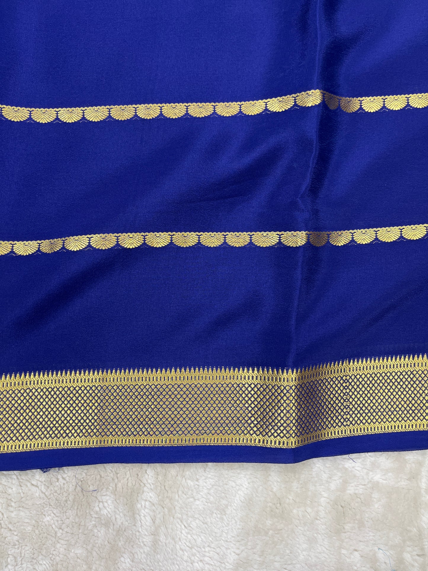Pure Crepe Mysore Silk all checks - 1145317