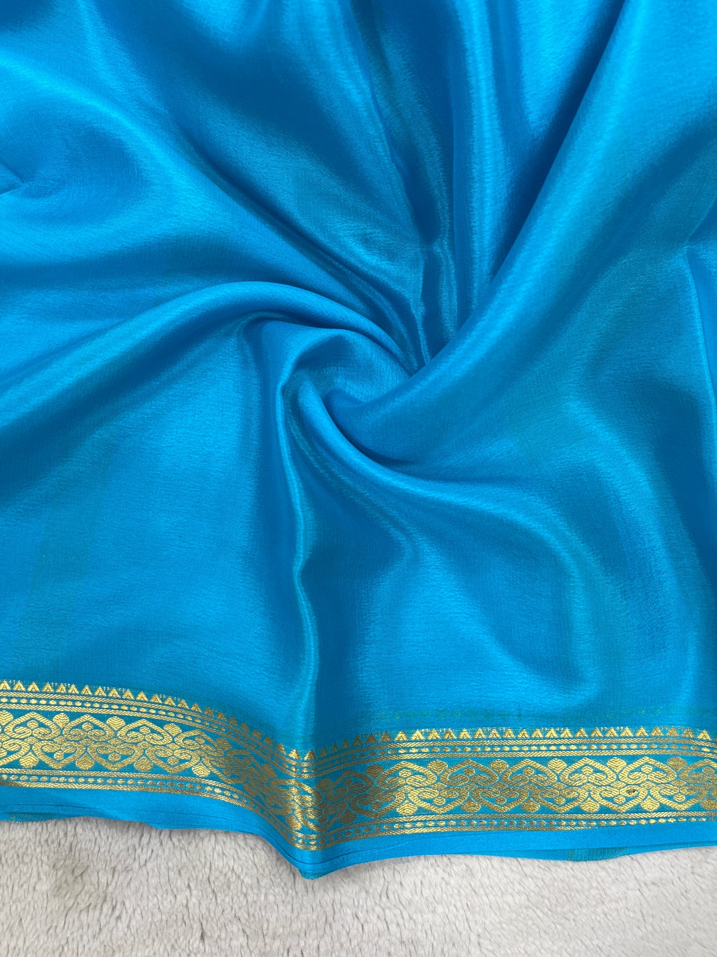 Pure crepe Mysore silk-Gatti border
