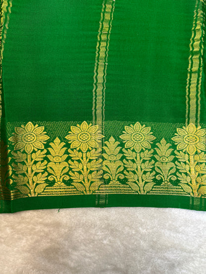 Pure Crepe Mysore Silk Saree-120 GSM(15112606)
